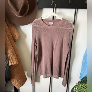 Women's Mauve Mesh Top